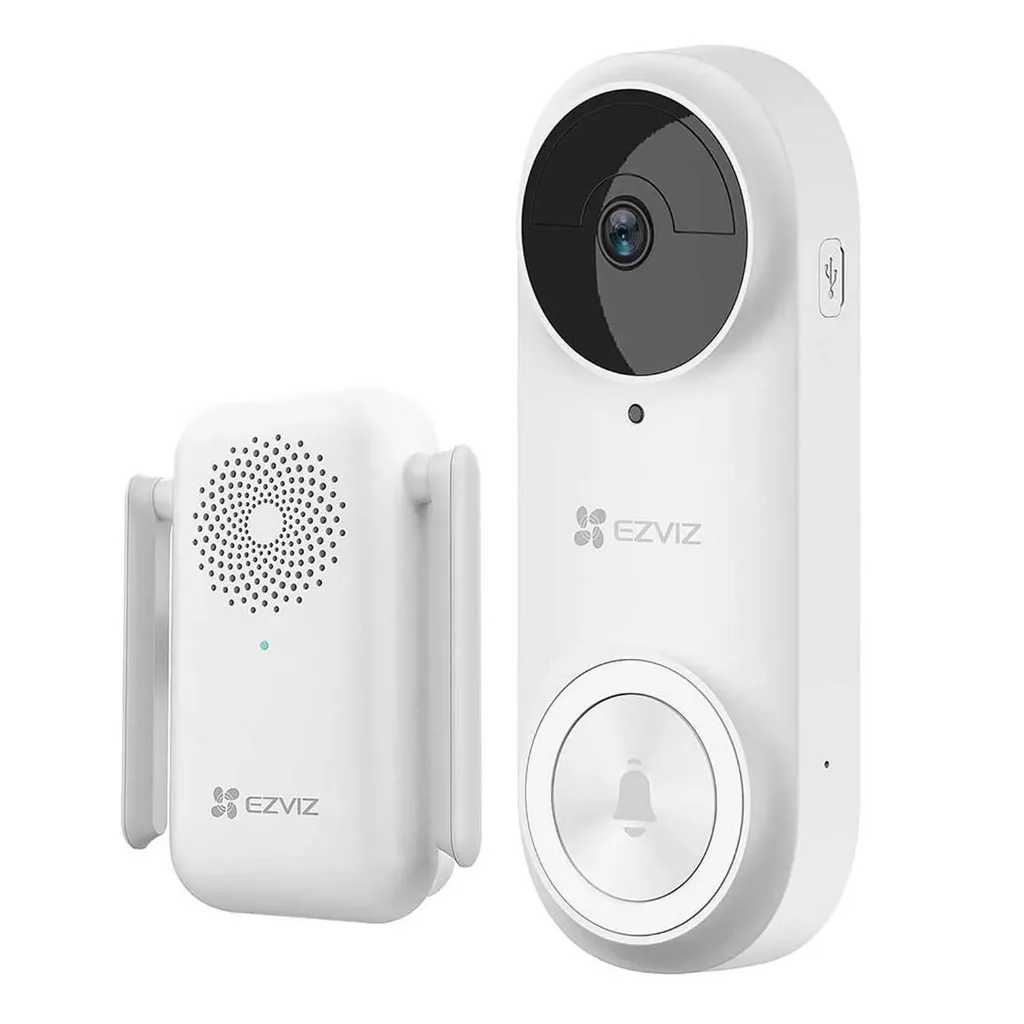 [090167] [CS-DB2-A0-2C5WPBR] Ezviz - Kit Video Portero Wi-Fi 2K+ 5MP Detección Inteligente Comunicación Bidireccional con Batería de 5200 mAh
