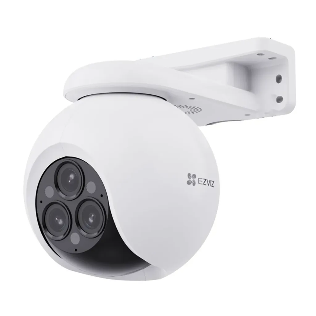 [010845] [CS-H80f-R100-8G444WKFL] Ezviz - Cámara Domo PT Ip Wi-Fi Inalámbrica HD Triple Lente [4MP] + [4MP] + [4MP] Rotatoria Exterior/Interior [Serie H]