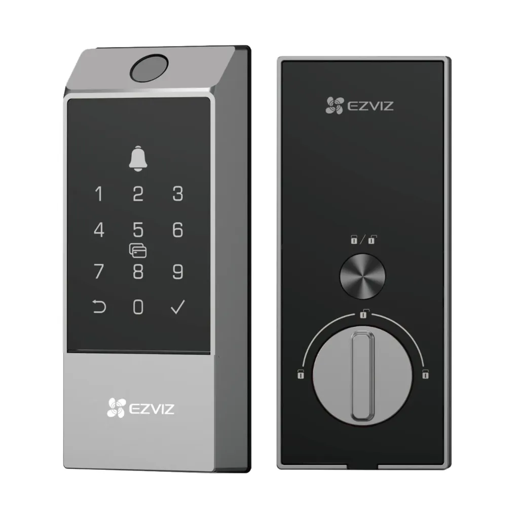 [090255] [CS-DL04-R100-WBCP-GR] Ezviz - Cerradura de Cerrojo Inteligente con Conectividad Wi-Fi Directa de Alta Gama Diseñada para Hogares y Oficinas
