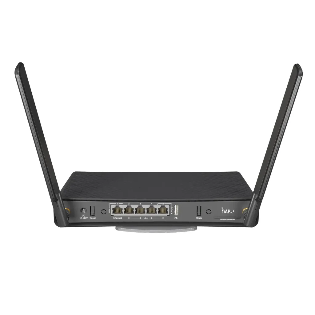 [RBD53iG-5HacD2HnD] Mikrotik - (hAP ac3) RouterBoard Inalámbrico de Doble Banda con 5 Puertos Gigabit Ethernet y Antenas Externas de Alta Ganancia