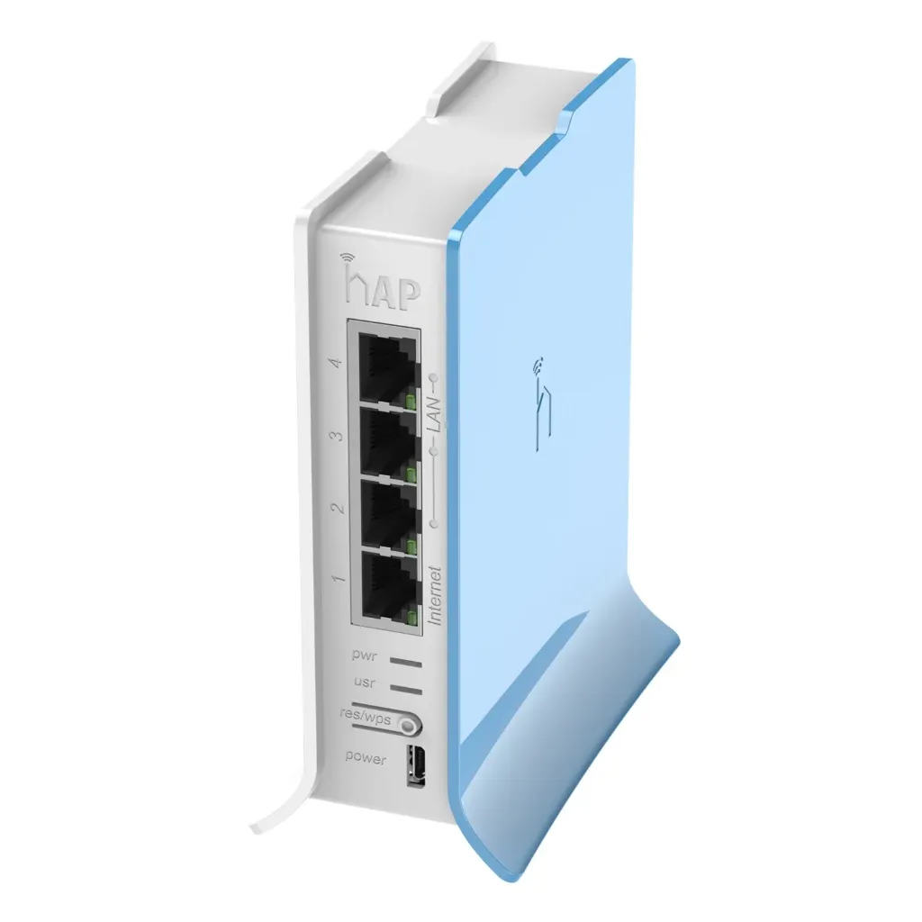 [021252] [RB941-2nD-TC] Mikrotik - (hAP lite) RouterBoard TC 4 Puertos Fast Ethernet Wi-Fi 2.4 GHz 802.11 b/g/n y Base Tipo Torre