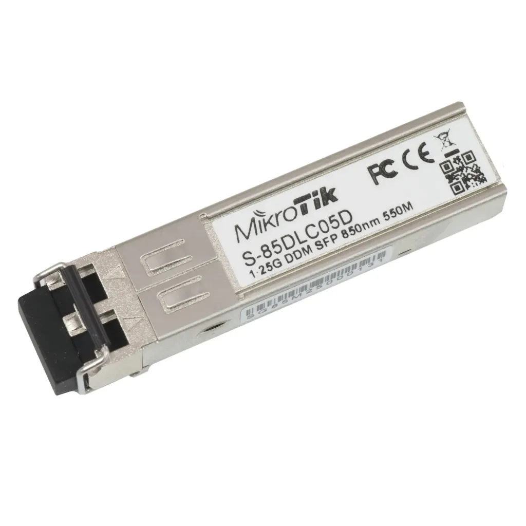 [S-85DLC05D] Mikrotik - Transceptor MiniGbic SFP 1.25G LC Duplex para Fibra Multi Modo 550mts