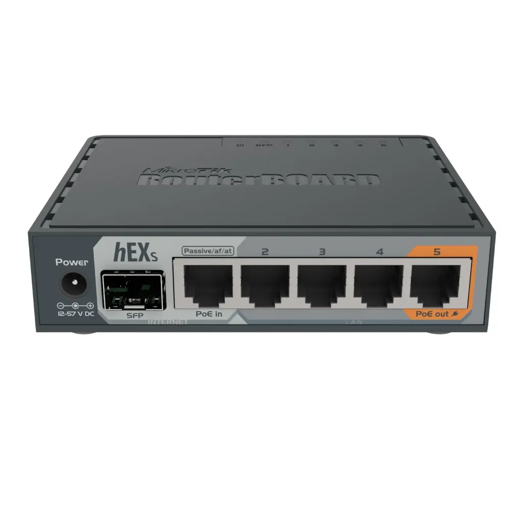 [021267] [RB760iGS] Mikrotik - (hEX S) RouterBoard Dual Core 5 Puertos Gigabit 1 Puerto SFP PoE in PoE Out