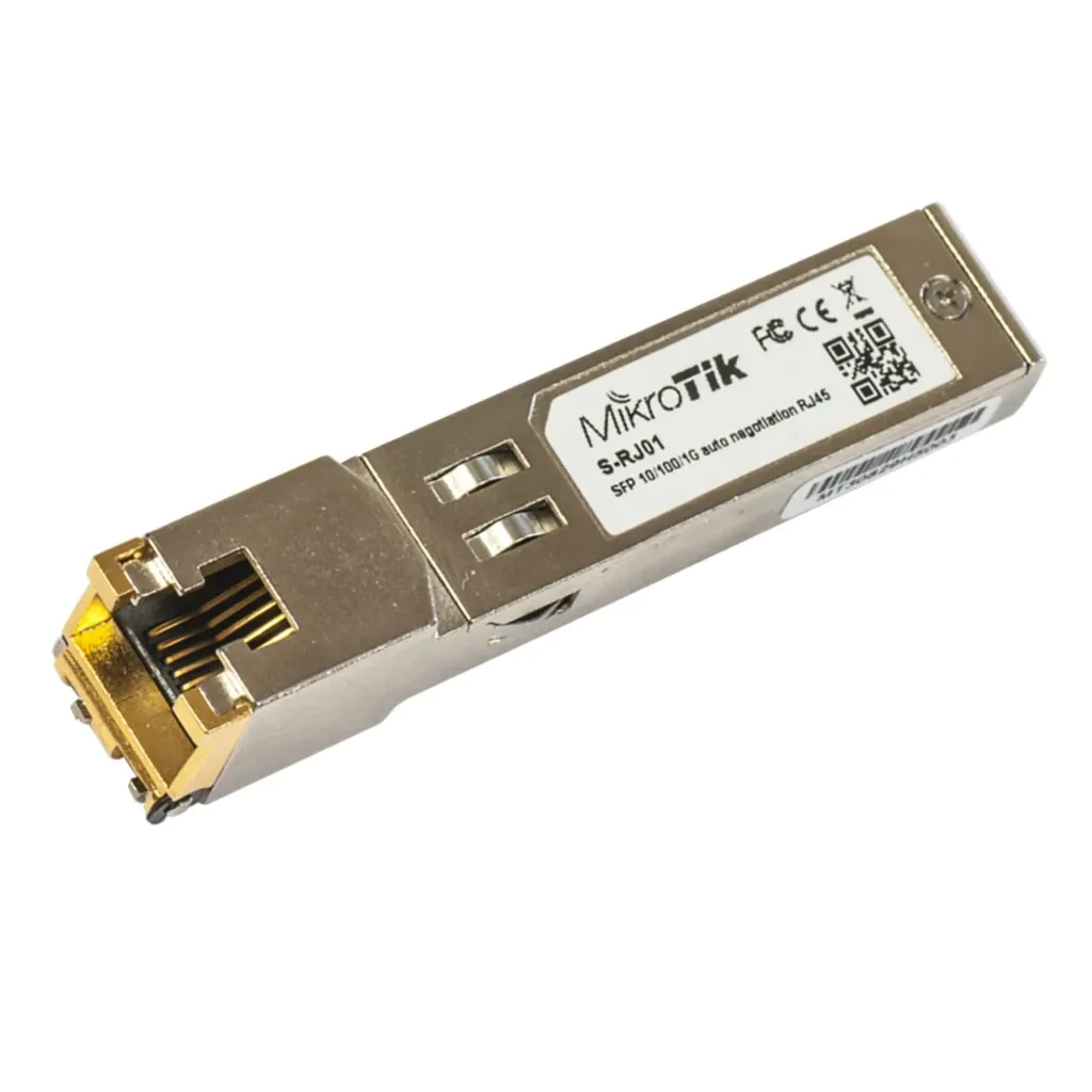[021275] [S-RJ01] Mikrotik - Modulo Convertidor de SFP a Ethernet 10/100/1000Mbit/s