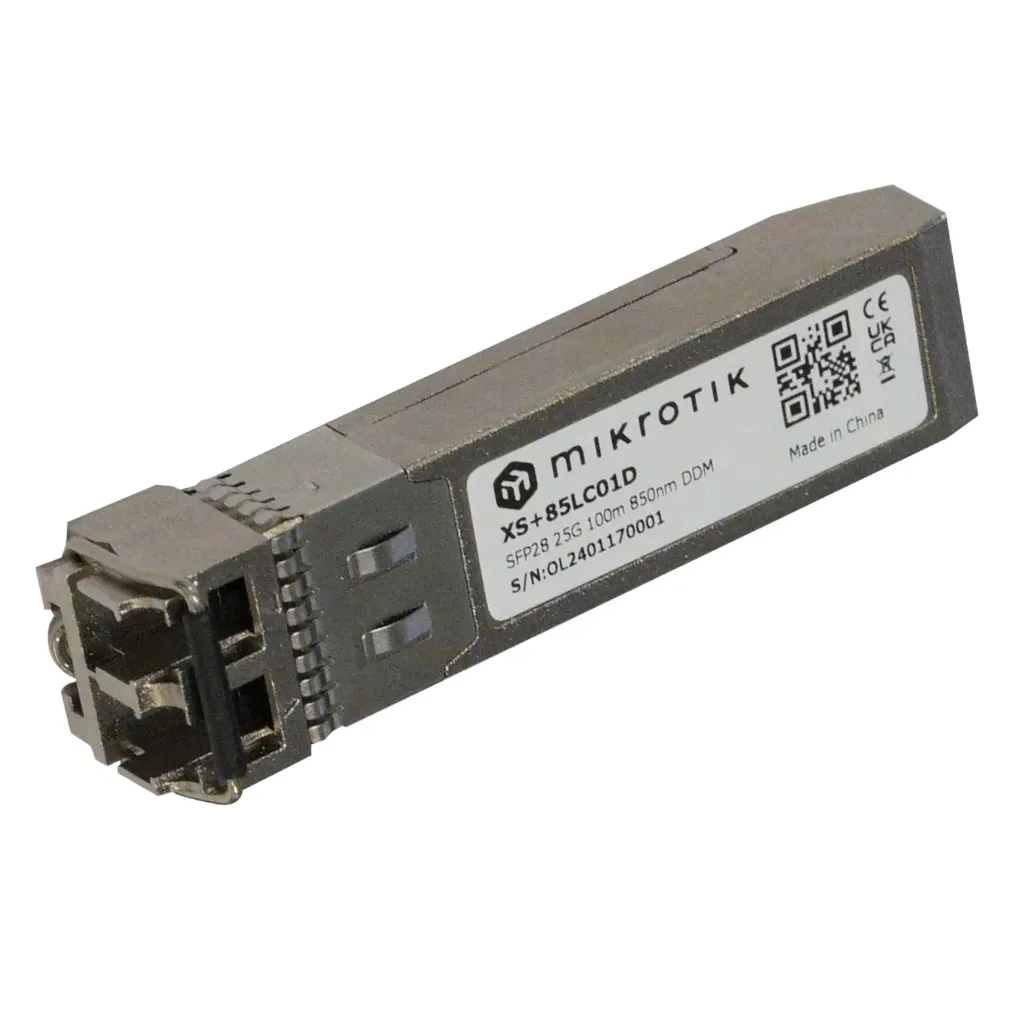 [021276] [XS+85LC01D] Mikrotik - Módulo GBIC 1.25G SFP 10G SFP+ y 25G SFP28. 15 km 1270nm + 1330nm