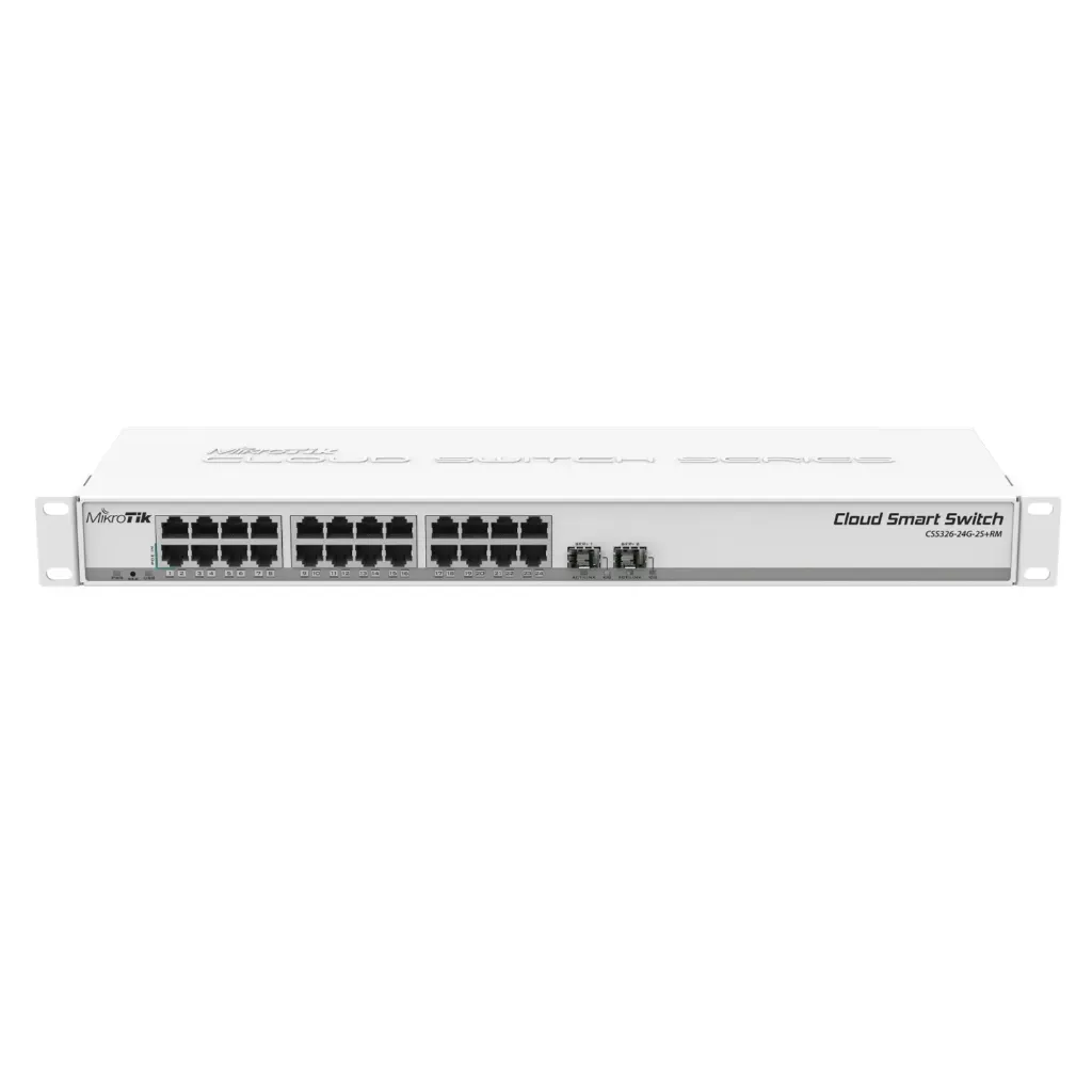 [CSS326-24G-2S+RM] Mikrotik - Cloud Smart Switch 24 Puertos Gigabit 2 Puertos SFP+ SwitchOS