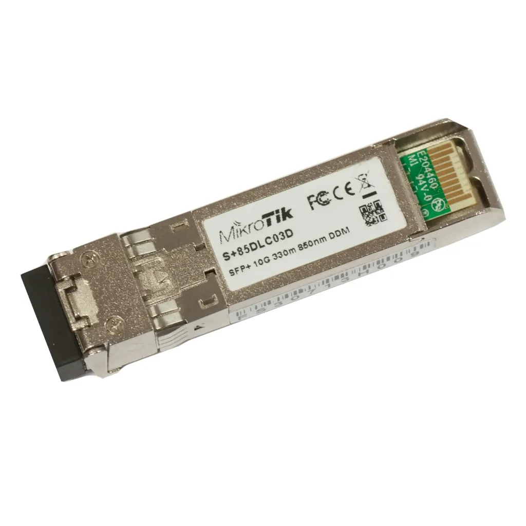 [021289] [S+85DLC03D] Mikrotik - Transceptor MiniGbic SFP+ 10G LC Duplex para Fibra Multi Modo 300mts