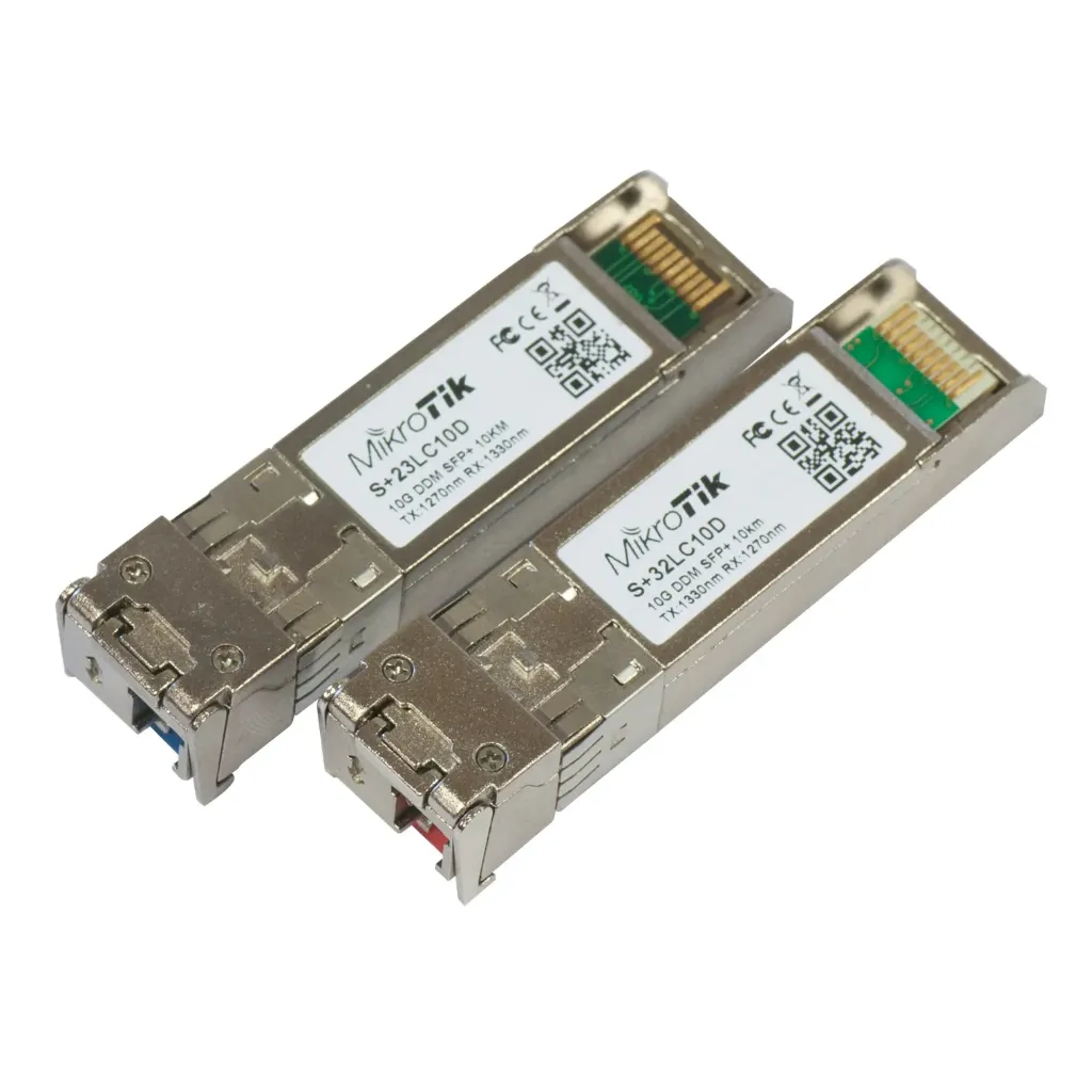 [021314] [S+2332LC10D] Mikrotik - Transceptores MiniGbic SFP+ 10G LC Sencillo para Fibra Mono Modo 10 km