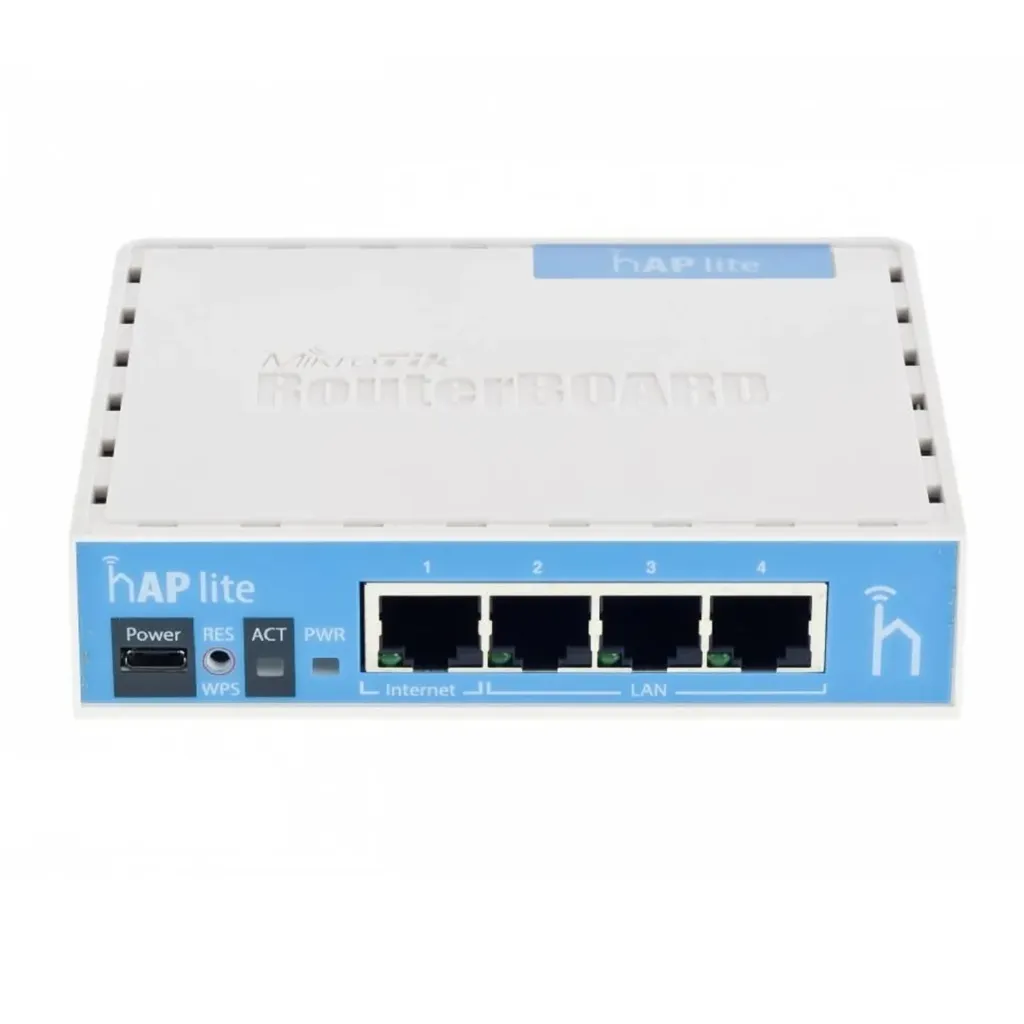 [RB941-2nD] Mikrotik - (hAP Lite) RouterBoard 4 Puertos Fast Ethernet y Wi-Fi 2.4 GHz 802.11 b/g/n