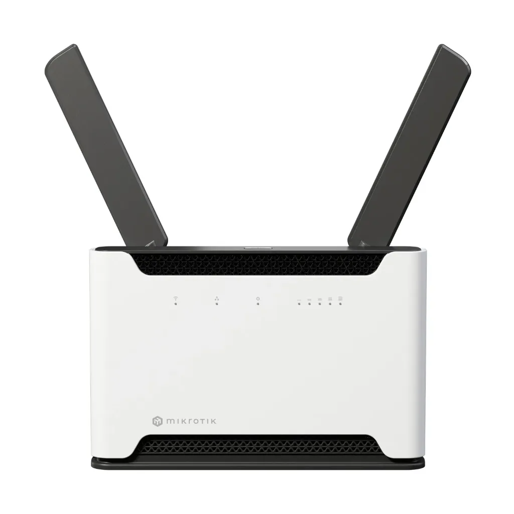 [H53UiG-5HaxQ2HaxQ] Mikrotik - Router Wi-Fi 6 MIMO 4x4 2.5G 5 Puertos Gigabit y Antenas Externas para Hogar y Pequeñas Oficinas