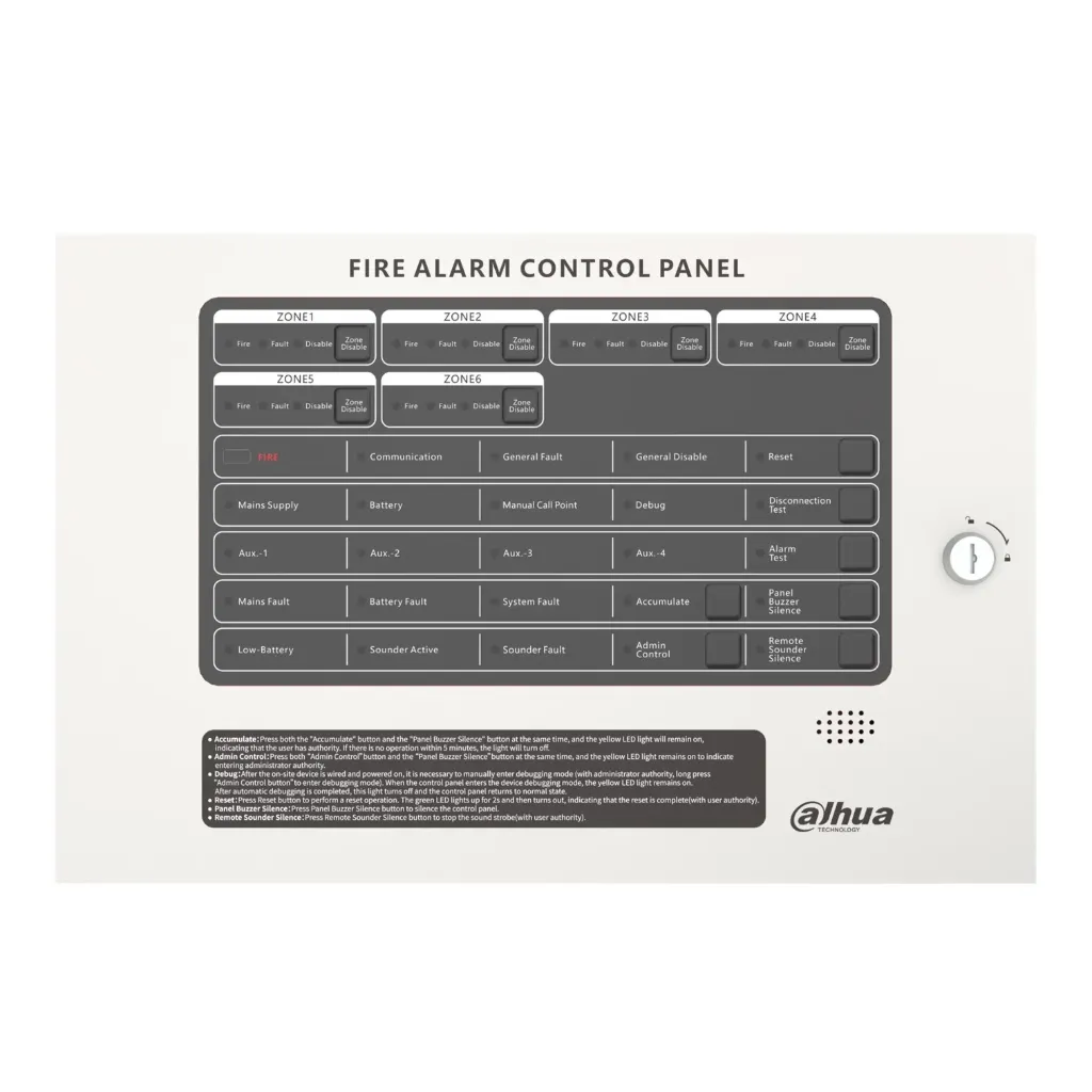 [040236] [DHI-HY-C102-8L] Dahua - Panel de Control de Alarma Contra Incendios Convencional de 8 Zonas Capacidad de 25 Detectores por Zona Alimentación Principal de 100 VCA a 240 VCA Grado de Protección IP30 Salida para Campana de Incendio... [Convencional]