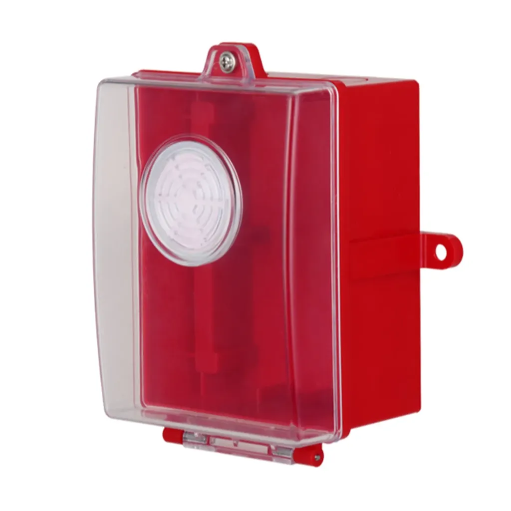 [040268] [DH-HY-HSG01] Dahua - Caja Estanca para Sirena con Estrobo Grado de Protección IP65 Material ABS Instalación de Montaje en Pared Color Rojo Dimensiones 150 mm × 170 mm × 89 mm Compatible con Sirenas Estroboscópicas DHI-HY-1500 y DHI-HY-C151