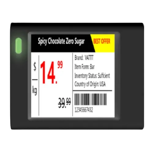 [030067] [DHI-ESL-E4015A-BN] Dahua - Etiqueta ESL [Serie A] 1.5" 4 Colores B/W/R/Y NFC Carcaza Negra [ESL]
