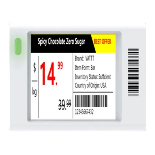 [030066] [DHI-ESL-E4015A-N] Dahua - Etiqueta ESL [Serie A] 1.5" 4 Colores B/W/R/Y NFC Carcaza Blanca [ESL]