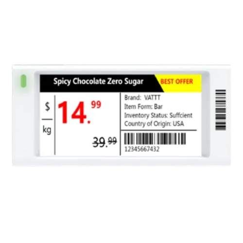 [080150] [DHI-ESL-E4029A-N] Dahua - Etiqueta ESL [A] 2.9" 4 Colores B/W/R/Y NFC Carcaza Blanca [ESL]