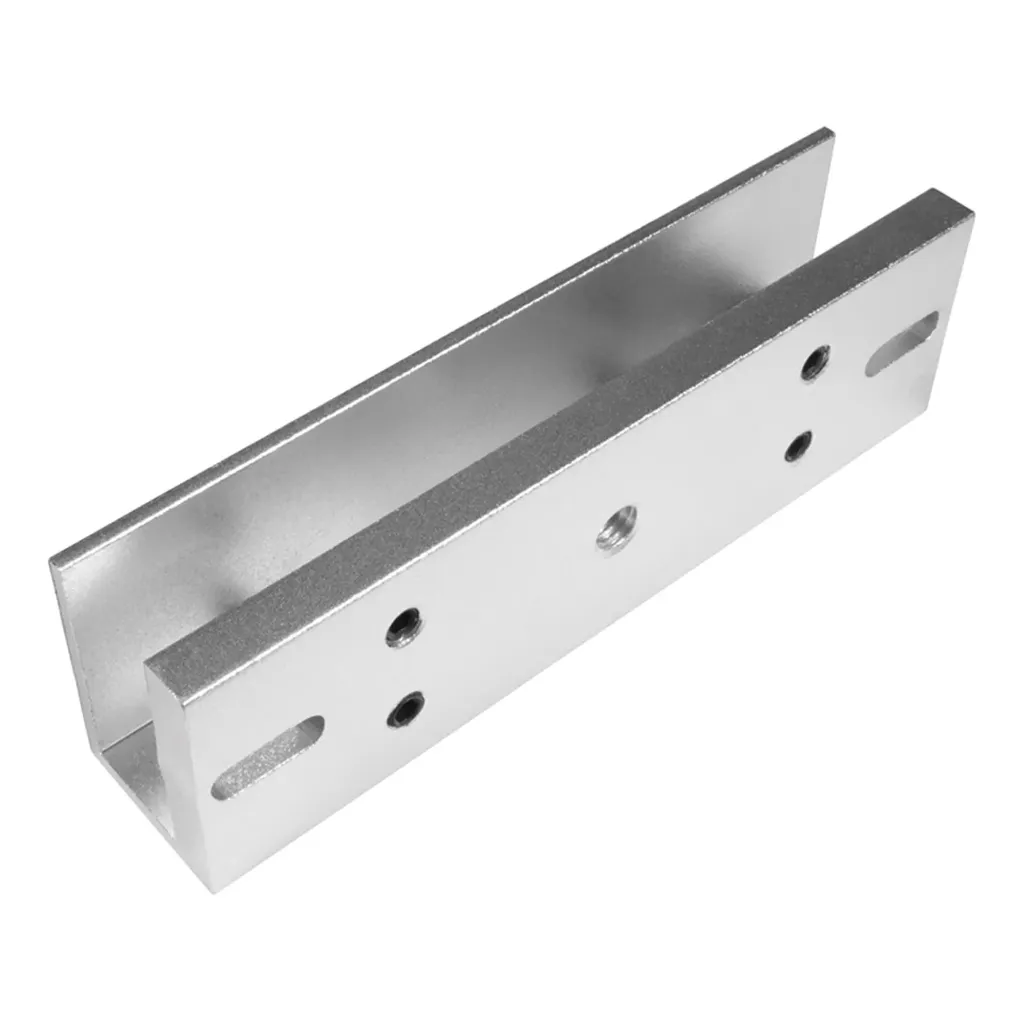 [030153] [DHI-ASF180U-V1] Dahua - Soporte Tipo u en Aleación de Aluminio para Cerradura Magnética 180 kg (ASF180A/B-V1), Montaje en Puerta de Vidrio o Aluminio sin Marco, Apertura 90°, Interior