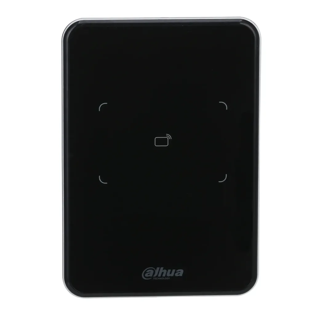 [030207] [DHI-ASR2100A-D] Dahua - Lector de Tarjeta Dual Frecuencia IC/ID IP66, Mifare 13.56 MHz + EM 125 kHz, RS-485/Wiegand 34, Distancia Lectura 0-5cm, Protección Sobretensión, Interior/Exterior