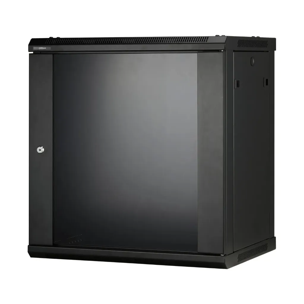 [030329] [DH-PFC200D-12U4D-B] Dahua - Gabinete Rack 19" 12U Profundidad 450mm Carga Máx. 40 kg Montaje en Pared o en Plano Variante de Configuración B (Tipo de Puerta/Color/Accesorios Incluidos)