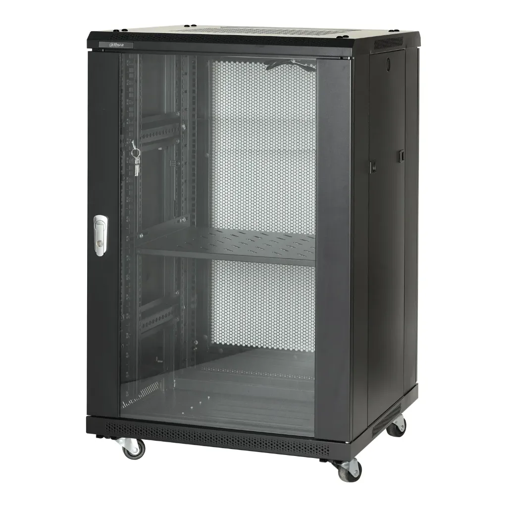 [030330] [DH-PFC200D-18U6D] Dahua - Gabinete Rack 19" 18U Profundidad 600mm Carga Máx. 300 kg Montaje en Plano para Instalación en Piso
