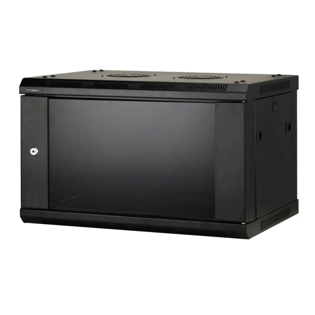 [030339] [DH-PFC200D-6U4D-A] Dahua - Gabinete Rack 19" 6U Compacto Profundidad 450mm Carga Máx. 40 kg Montaje en Pared o en Plano Variante de Configuración a (Tipo de Puerta/Color/Accesorios Incluidos)