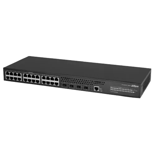 [030372] [DH-AS5500-24GT4XF] Dahua - Switch Gestionado L3 28 Puertos 24 RJ45 Gigabit + 4 SFP+ 10G Uplink Capacidad 336 Gbps IRF2 Montaje Rack