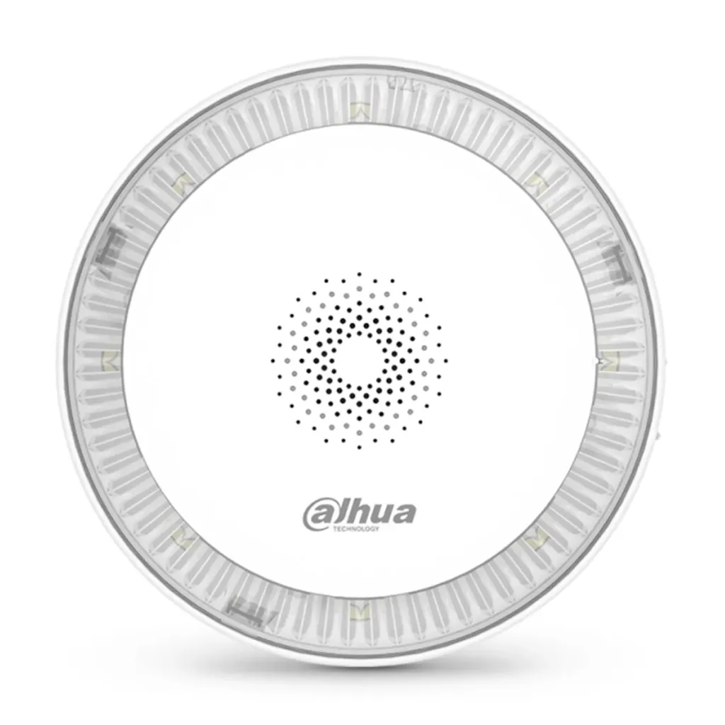 [DHI-HY-1502] Dahua - Sirena con Estroboscópico Direccionable para Techo, 75–80 dB a 3 m, Color Blanco, EN54-3 y EN54-23, Compatible con Sistema Wisualarm Direccionable