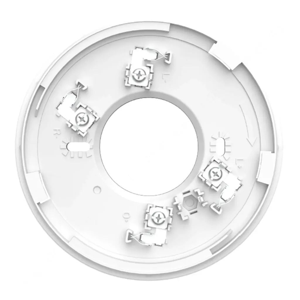 [DHI-HY-BS42] Dahua - Base de Notificación Acústica Direccionable con Sirena y Estroboscópico Integrados, 24V CC, Bus 2 Hilos sin Polaridad, Montaje en Techo, Compatible con Detector HY-1502 y Sistema Wisualarm Direccionable
