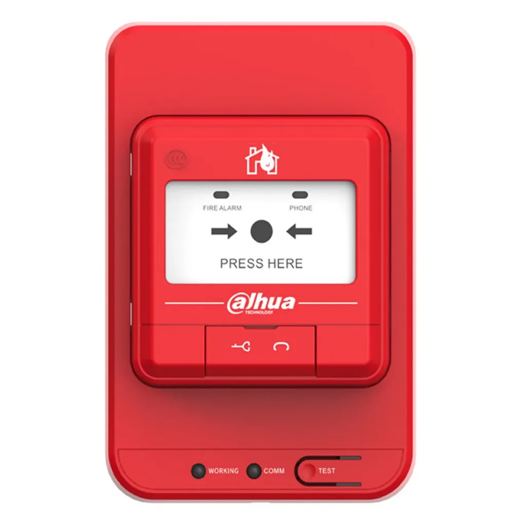 [DHI-HY-L0300] Dahua - Pulsador Manual de Alarma LoRa Wisualarm para Sistema Direccionable, Inalámbrico, Frecuencia LoRa, Activación Manual de Emergencia, Compatible con Gateway Wisualarm