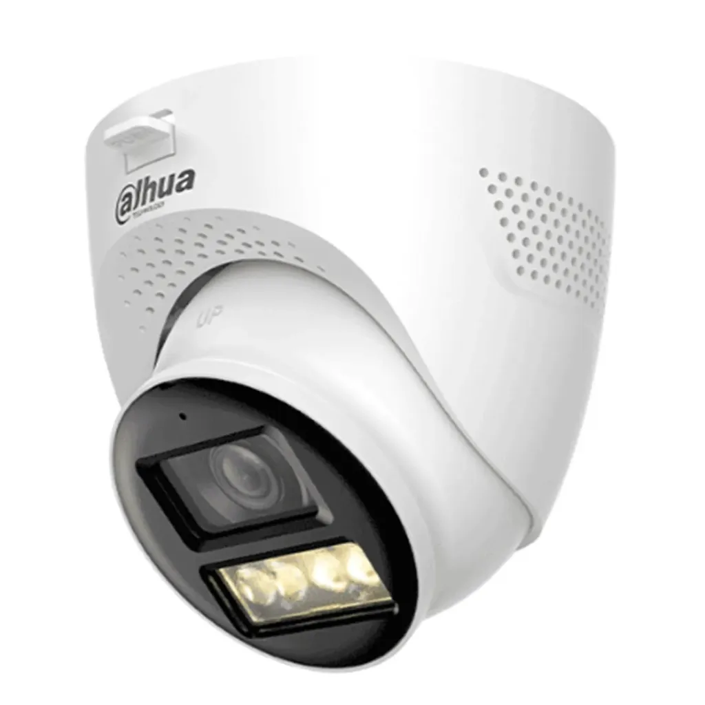 [DH-HAC-HDW1200TQN-IL-T] Dahua - Cámara Domo HDCVI 1080P [2MP] Audio Bidireccional Lente 2.8mm Smart Dual Light IP67 [Metal/Plástico] [Serie Lite]