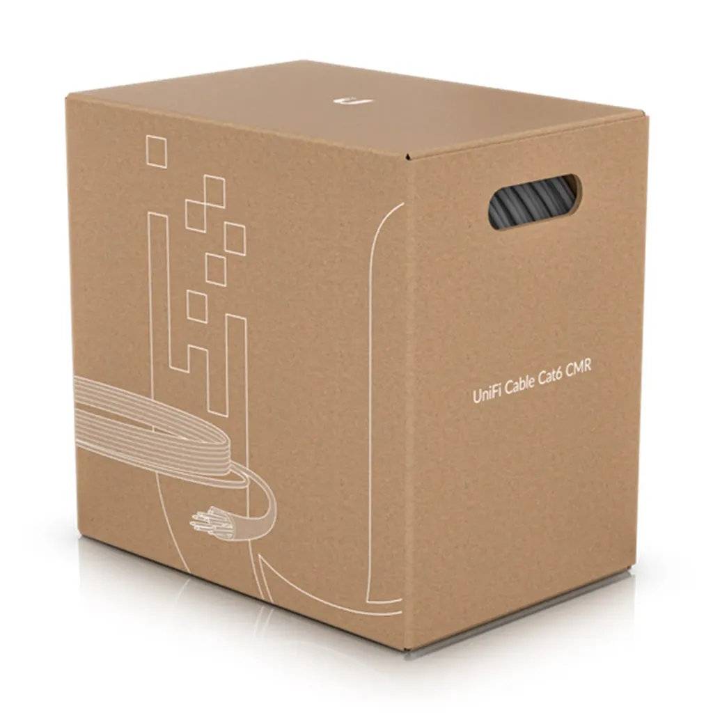 [020840] [U-CABLE-C6-CMP] Ubiquiti - Cable UTP Plenum UniFi CAT6 (Categoria 6) 100% Cobre 24AWG CMP Interior (Blanco) [305m/1000ft]
