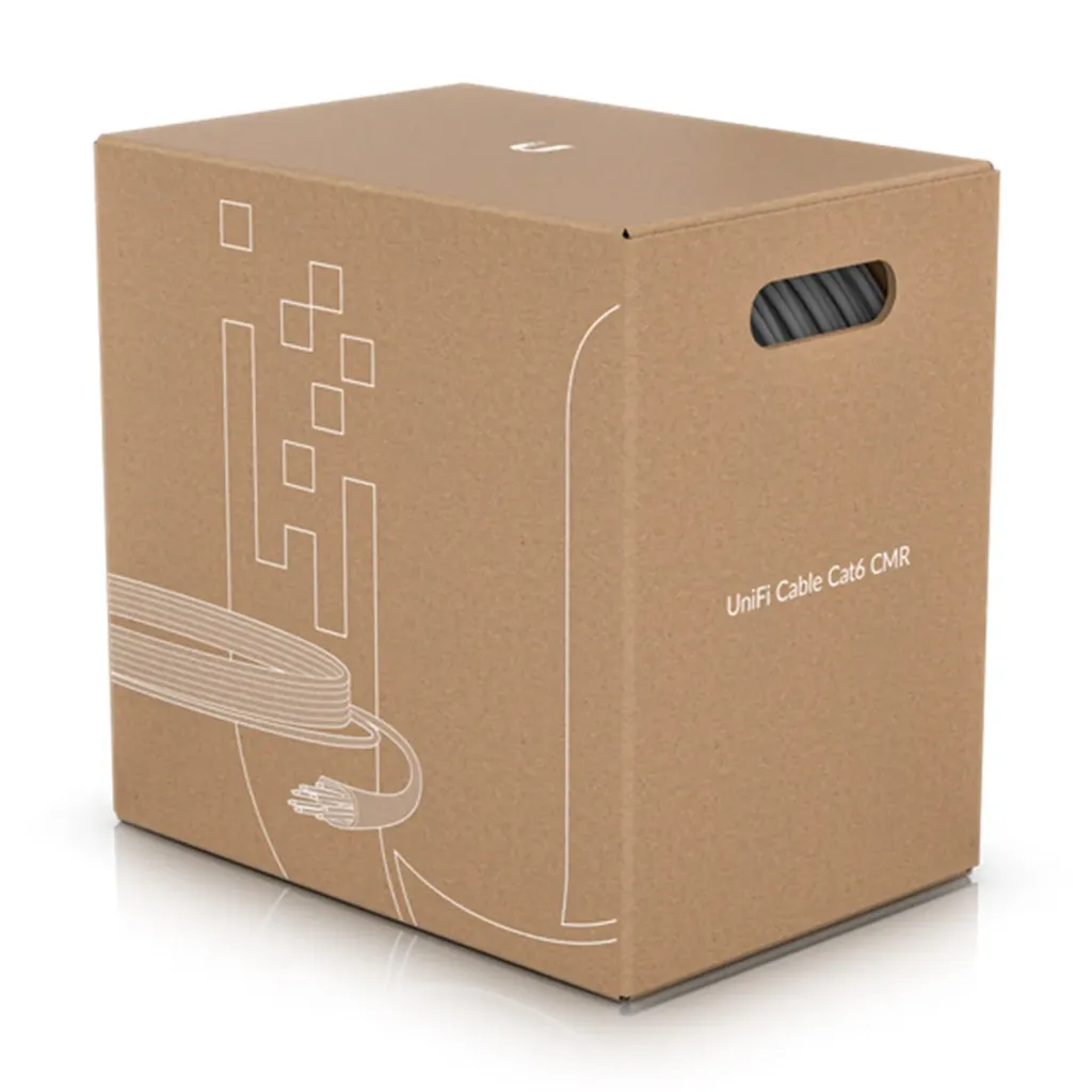 [U-CABLE-C6-CMR] Ubiquiti - Cable UTP Riser UniFi CAT6 (Categoria 6) 100% Cobre 24AWG CMR Interior (Blanco) [305m/1000ft]