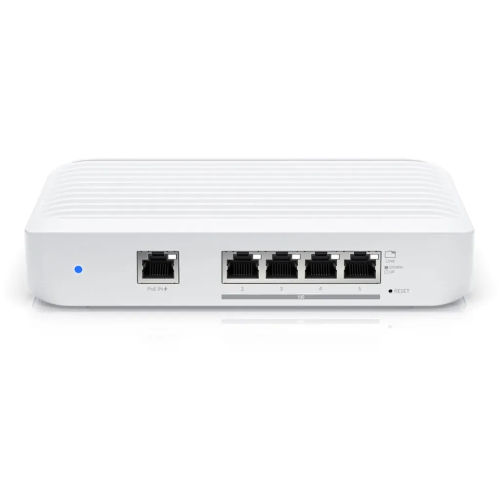 [020871] [USW-FLEX-XG] Ubiquiti - Switch UniFi FLEX de 5 Puertos para Exterior IP55 [1 x PoE de entrada 802.3af/at/bt y 4 Puertos PoE de salida 802.3af]