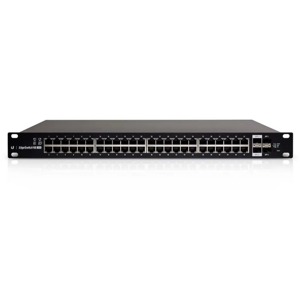 [021025] [ES-48-500W] Ubiquiti - Switch EdgeMAX Administrable de 48 Puertos Gibabit PoE+/PoE Pasivo 24V + 2 Puertos SFP + 2 Puertos SFP+ 500W