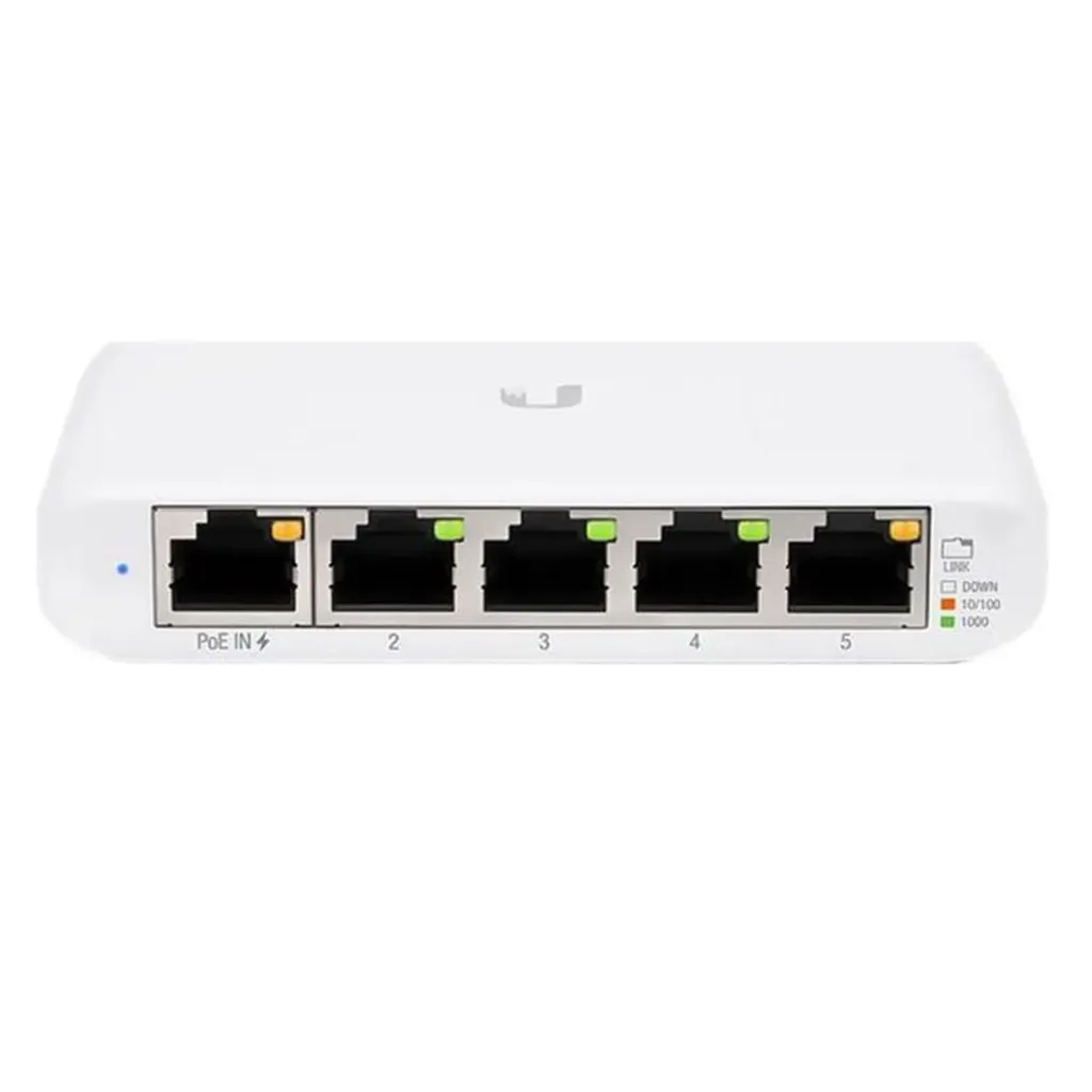 [USW-FLEX] Ubiquiti - UniFi Switch GigaBit PoE de 5 Puertos para Interiores / Exteriores con Soporte de Alimentación de Entrada 802,3bt