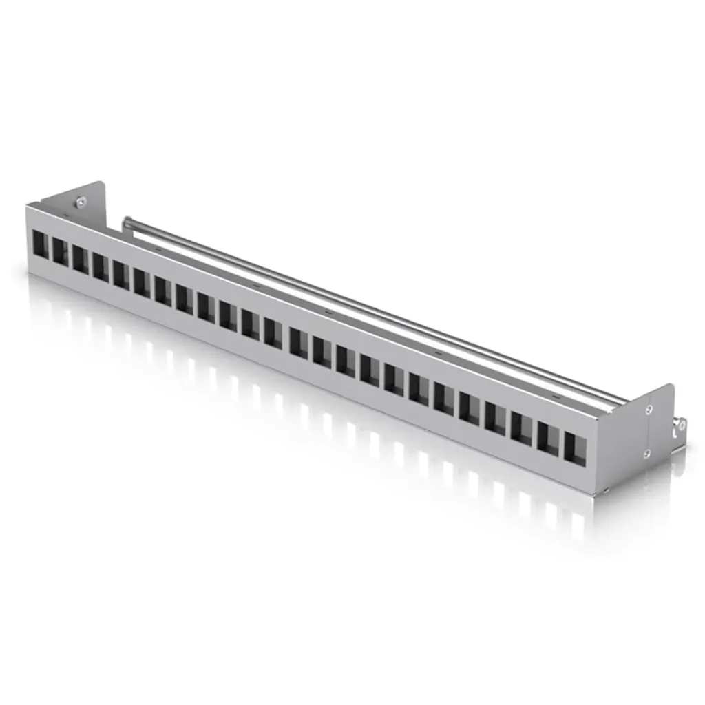 [021335] [UACC-Rack-Panel-Patch-Blank-24] Ubiquiti - Patch Panel sin couplers para montaje en rack de 24 Puertos
