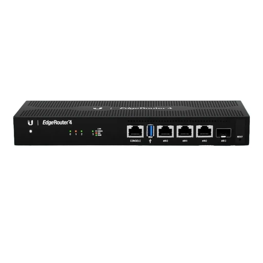 [021390] [ER-4] Ubiquiti - EdgeRouter 4 con 3 Puertos 10/100/1000 Mbps + 1 Puerto SFP con Funciones Avanzadas de Ruteo