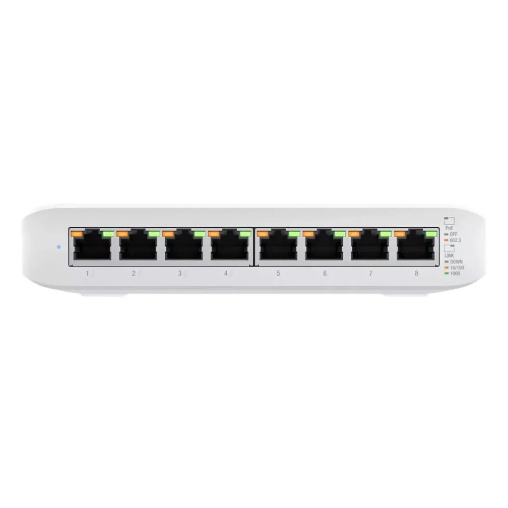 [021407] [USW-Lite-8-PoE] Ubiquiti - Switch UniFi Lite Administrable PoE de 8 Puertos 10/100/1000 Mbps 4 Puertos 802.3af/at 52W