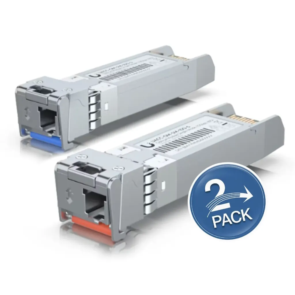 [UACC-OM-SM-10G-S-2] Ubiquiti - UFiber Módulo SFP+ Transceptor MiniGibic MonoModo 10 Gbps Distancia 10 km Conector LC [2 Unidades]