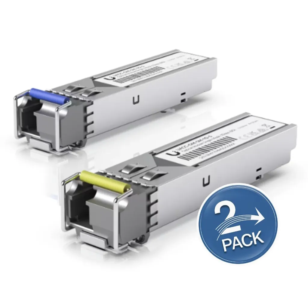 [021469] [UACC-OM-SM-1G-S-2] Ubiquiti - UFiber Módulo SFP Transceptor MiniGibic MonoModo 1.25 Gbps Distancia 3k Conector LC [2 Unidades]