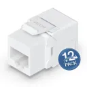 [UACC-Keystone-Jack-C6] Ubiquiti - Conector Keystone Jack Coupler Cat6 (Categoria 6) de Policarbonato [Blanco] [12 Unidades]