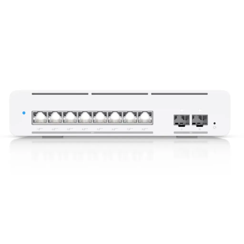 [USW-Pro-XG-8-PoE] Ubiquiti - UniFi Switch PoE++ USW Pro XG 8 Puertos PoE Switch Capa 3 Etherlighting de 8 Puertos 10GbE (Todos PoE++) y 2 Puertos SFP+ con Disponibilidad PoE de 155W