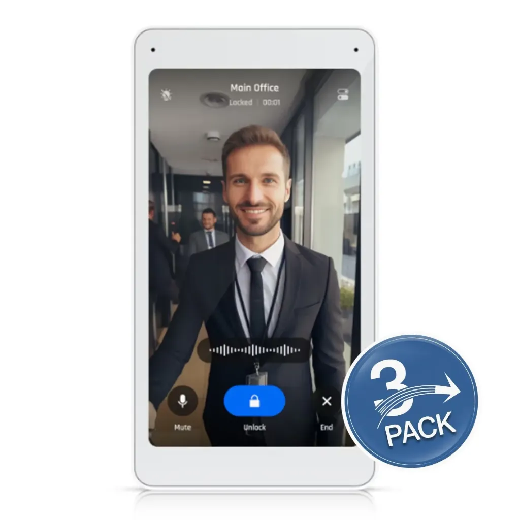[UA-Intercom-Viewer-3] Ubiquiti - UniFi Intercom Viewer Monitor que se Vincula a UA-INTERCOM Pantalla Táctil de 5" PoE Montaje en Pared [3 Unidades]
