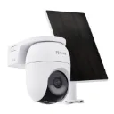 [CS-CB8c/SP-R100] Ezviz - Kit Cámara Domo IP PT Inalambrica con Bateria HD 2K [4MP] WiFi Rotatoria Lente 4mm con Panel SolarExterior/Interior