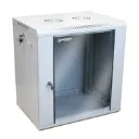[WM6412-450-RAL7035] Onlink - Rack de Pared [12U] Cerrado Fijo 600x450x635mm con 3 Cerraduras y Puerta de Vidrio [Gris Luminoso]