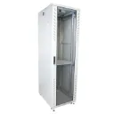 [AS6842-VDM/600x800-RAL7035] Onlink - Rack de Piso [42U] Cerrado 600x800x2054mm con Puerta Frontal de Vidrio y Doble Puerta Trasera de Malla [Gris Luminoso]
