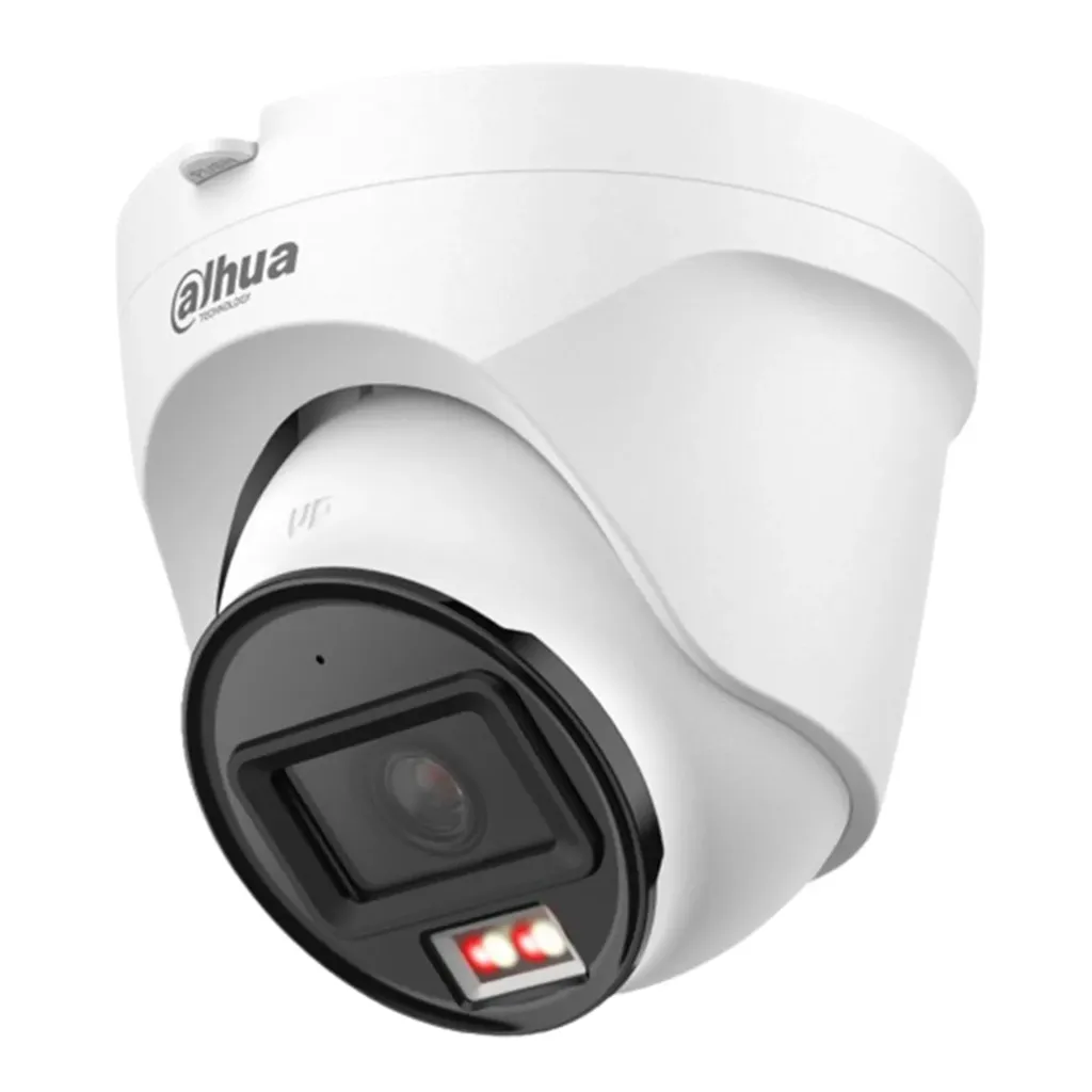 [DH-IPC-T1E49-A-IL] Dahua - Cámara Domo IP POE [4MP] Lente 2.8mm Smart Dual Light IP67 con Audio Integrado [Serie Eco]
