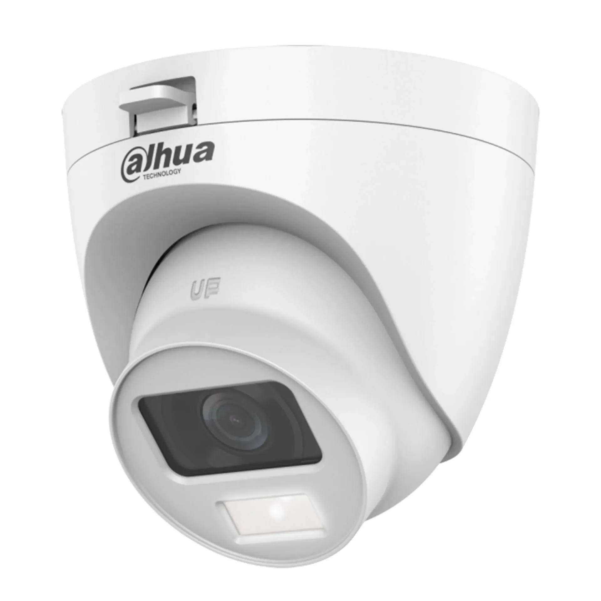 [DH-HAC-HDW1209CLQN-IL-A-0280B-S3] Dahua - Cámara Domo Turret HDCVI Full HD [2MP] Smart Dual Light con Micrófono Integrado, Lente 2.8mm, Iluminación Dual 20m, 3D NR e IP67 [Serie Lite]
