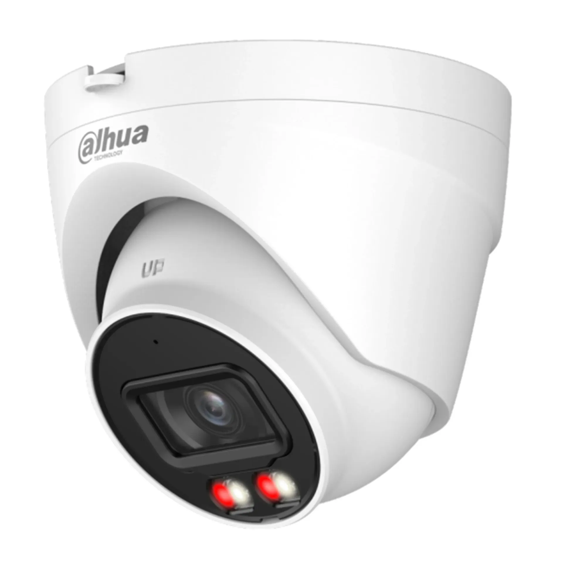 [DH-IPC-HDW1439VP-A-IL-0280B-S7] Dahua - Cámara Domo Turret IP 4MP Lente 2.8mm Smart Dual Light, IR 30m / Luz Cálida 20m, SMD Plus, WDR 120dB, Micrófono Integrado, Super AI Coding, PoE, IP67 [Serie Entry]