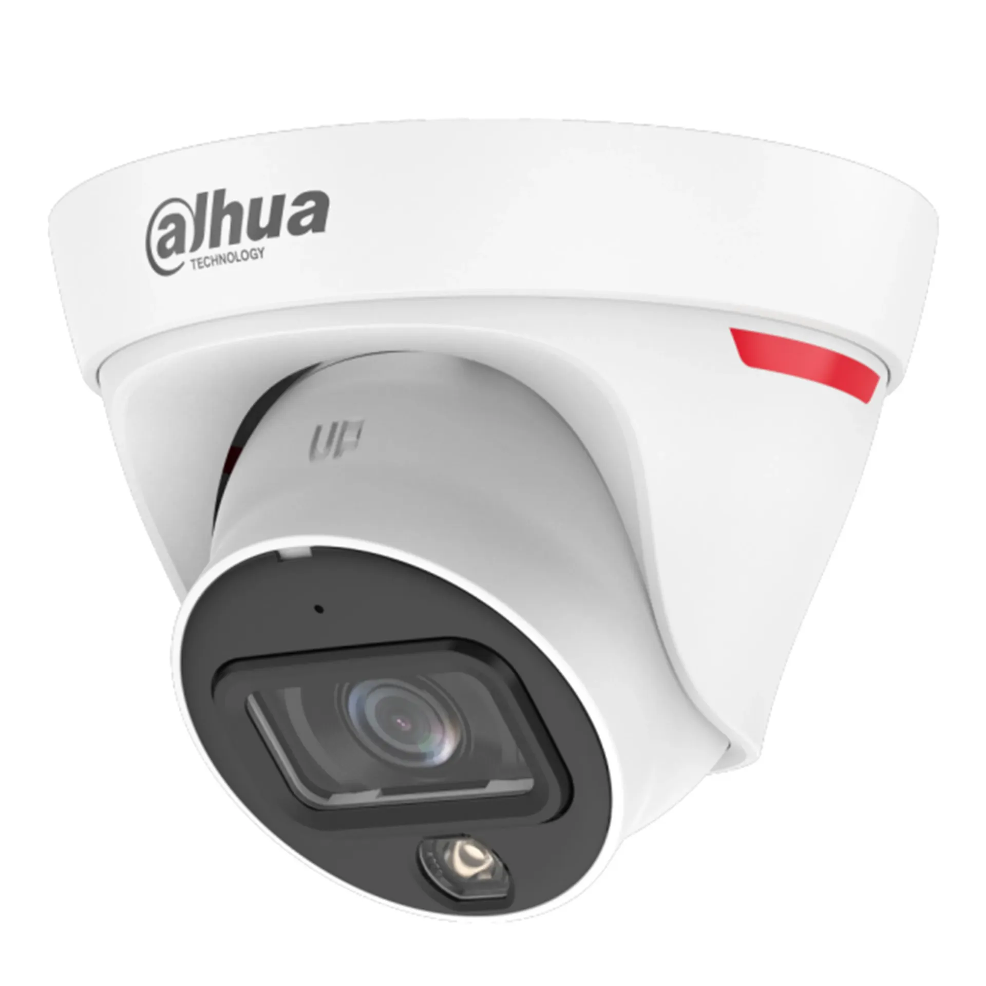 [DH-IPC-HDW1439T1P-A-LED-0280B-PRO] Dahua - Cámara Domo Turret IP 4MP Lente 2.8mm F1.0 WizColor Lite AI-ISP, Luz Cálida 20m, SMD Plus, WDR 120dB, Micrófono Integrado, Super AI Coding, PoE, IP67 [Serie Entry]