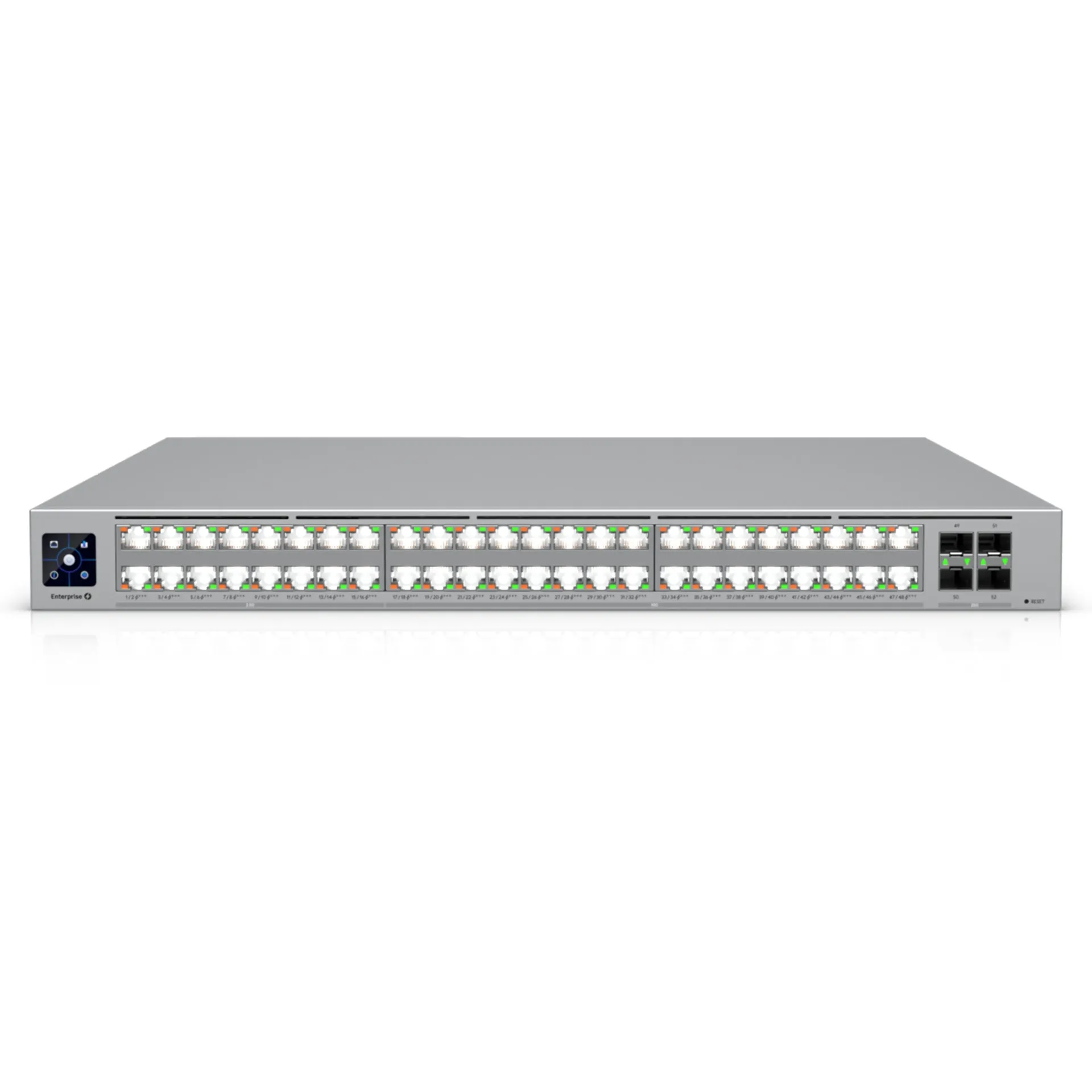[ECS-48-PoE] Ubiquiti - UniFi Enterprise Campus, Switch Capa 3 con 48 Puertos PoE+++ de Hasta 90 W: 32 de 10 GbE + 16 de 2,5 GbE, 4 SFP28 de 25G, Etherlighting y Fuentes Redundantes